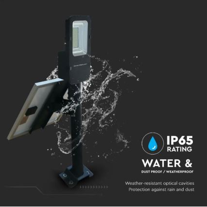 LED Aptumšojama saules enerģijas iela lampa LED/50W/6,4V 4000K IP65 50000 mAh + tālvadības pults