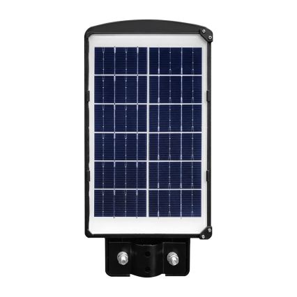 LED Aptumšojama saules enerģijas ielu lampa ar kustības un krēslas sensoru LED/6W/3,2V 6000K IP65 5000 mAh melna + tālvadības pults