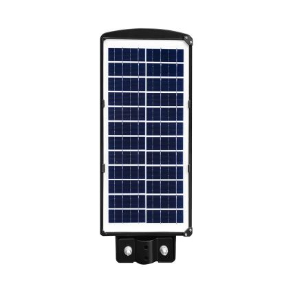 LED Aptumšojama saules enerģijas ielu lampa ar kustības un krēslas sensoru LED/8W/3,2V 6000K IP65 9000 mAh melna + tālvadības pults
