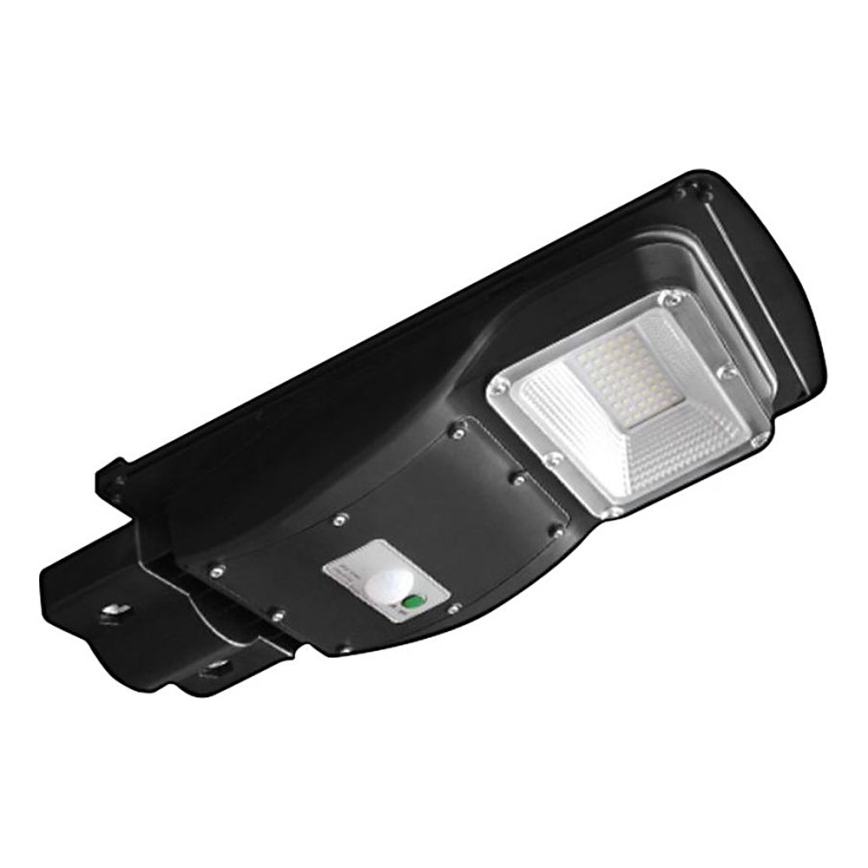 LED Aptumšojama saules enerģijas ielu lampa ar kustības un krēslas sensoru LED/6W/3,2V 6000K IP65 5000 mAh melna + tālvadības pults
