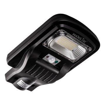 LED Aptumšojama saules enerģijas ielu lampa ar sensoru LED/150W/6V 6500K IP65 melna + tālvadības pults