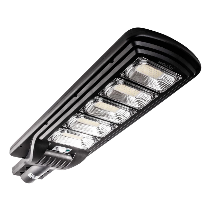 LED Aptumšojama saules enerģijas ielu lampa ar sensoru LED/300W/6V 6500K IP65 melna + tālvadības pults