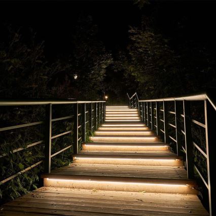 LED Aptumšojama saules enerģijas josla LED/1,2W/3,7V 3000K IP67 1500 mAh 5m + tālvadības pults