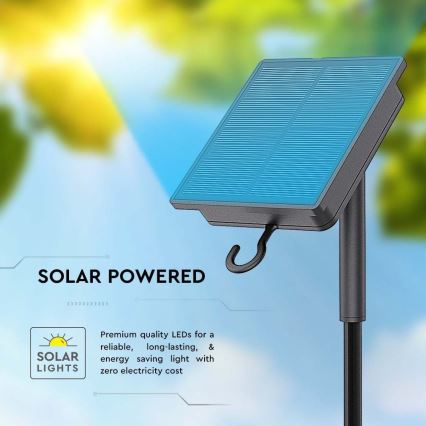 LED Aptumšojama saules enerģijas josla LED/1,2W/3,7V 3000K IP67 1500 mAh 5m + tālvadības pults