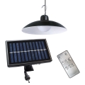 LED Aptumšojama saules enerģijas piekarama lampa ar krēslas sensoru LED/6W/3,7V 800 mAh IP44 + tālvadības pults