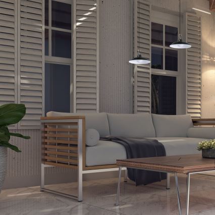 LED Aptumšojama saules enerģijas piekarama lampa ar krēslas sensoru LED/6W/3,7V 800 mAh IP44 + tālvadības pults