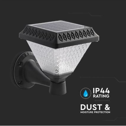 LED Aptumšojama saules enerģijas sienas lampa LED/0,8W/5,5V 3000/4000/6400K IP44 + tālvadības pults