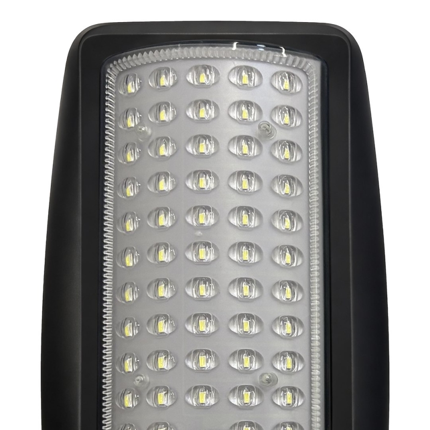 LED regulējama saules darbināma ielu lampa ar sensoru VENICE LED/50W/3,2V 4000 mAh IP65 melna + tālvadības pults