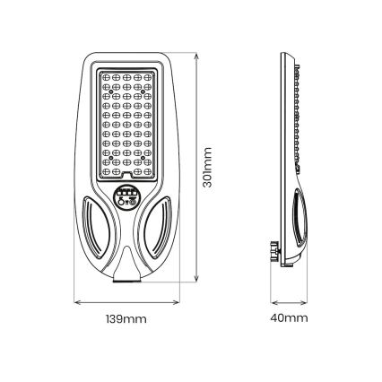 LED regulējama saules darbināma ielu lampa ar sensoru VENICE LED/50W/3,2V 4000 mAh IP65 melna + tālvadības pults