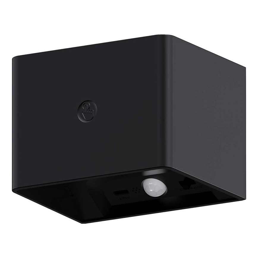 LED Aptumšojama sienas skārienvadāma lampa ar sensoru MIRI LED/2,5W/3,7V 3000/4000/6400K 4000 mAh melna