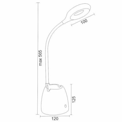 LED Aptumšojama skārienjutīga galda lampa ALEXA LED/5W/230V