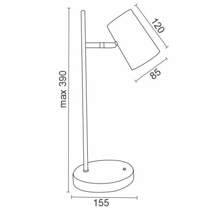 LED Aptumšojama skārienjutīga galda lampa ALICE LED/5W/230V balta