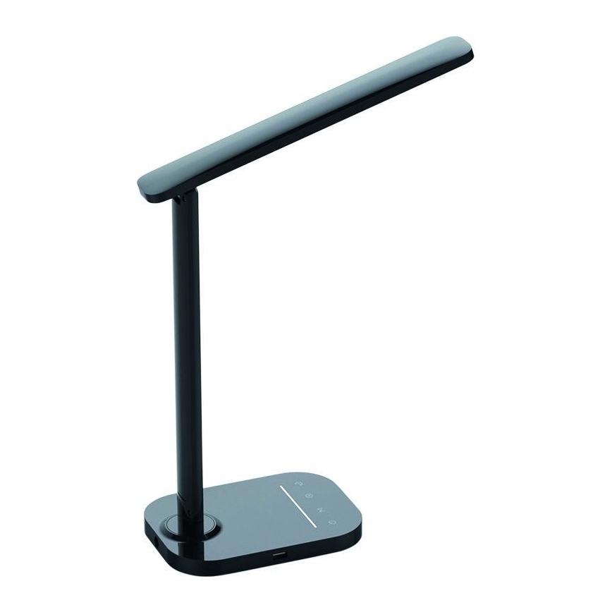 LED Aptumšojama skārienjutīga galda lampa ar USB savienotāju KIARA LED/7W/230V melna
