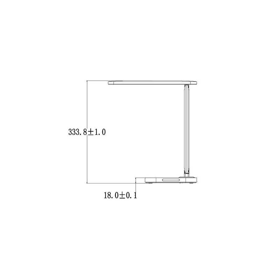 LED Aptumšojama skārienjutīga galda lampa ar USB savienotāju KIARA LED/7W/230V melna