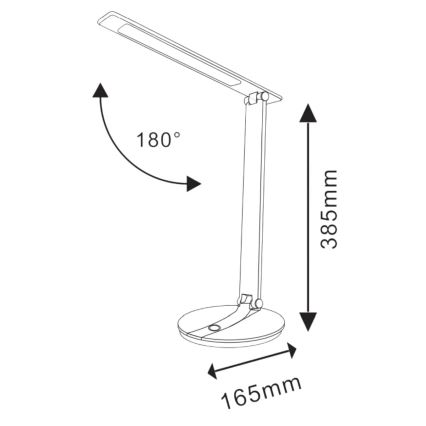 LED  Aptumšojama skārienjūtīga galda lampa SERRA LED/8W/230V melna