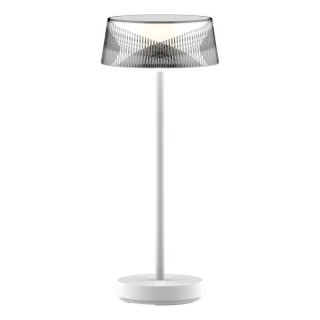 LED Aptumšojama skārienvadāma āra galda lampa CASABLANCA LED/3,4W/5V USB 3600 mAh IP44 balta