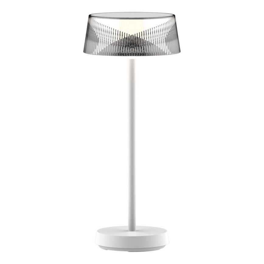 LED Aptumšojama skārienvadāma āra galda lampa CASABLANCA LED/3,4W/5V USB 3600 mAh IP44 balta