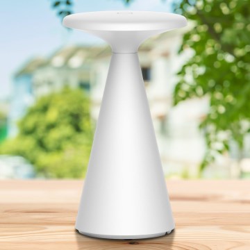 LED Aptumšojama skārienvadāma āra galda lampa PAROS LED/1,8W/5V USB 1800 mAh IP44 balta
