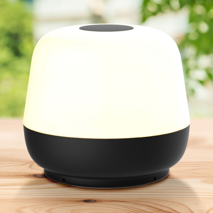 LED Aptumšojama skārienvadāma āra galda lampa SAMBA LED/1,2W/5V USB 1200 mAh IP44 melna