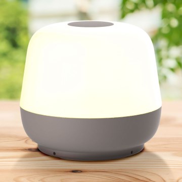 LED Aptumšojama skārienvadāma āra galda lampa SAMBA LED/1,2W/5V USB 1200 mAh IP44 pelēka