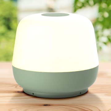 LED Aptumšojama skārienvadāma āra galda lampa SAMBA LED/1,2W/5V USB 1200 mAh IP44 zaļa