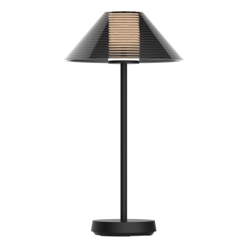 LED Aptumšojama skārienvadāma āra galda lampa SERENGETI LED/3,4W/5V USB 3600 mAh IP44 melna