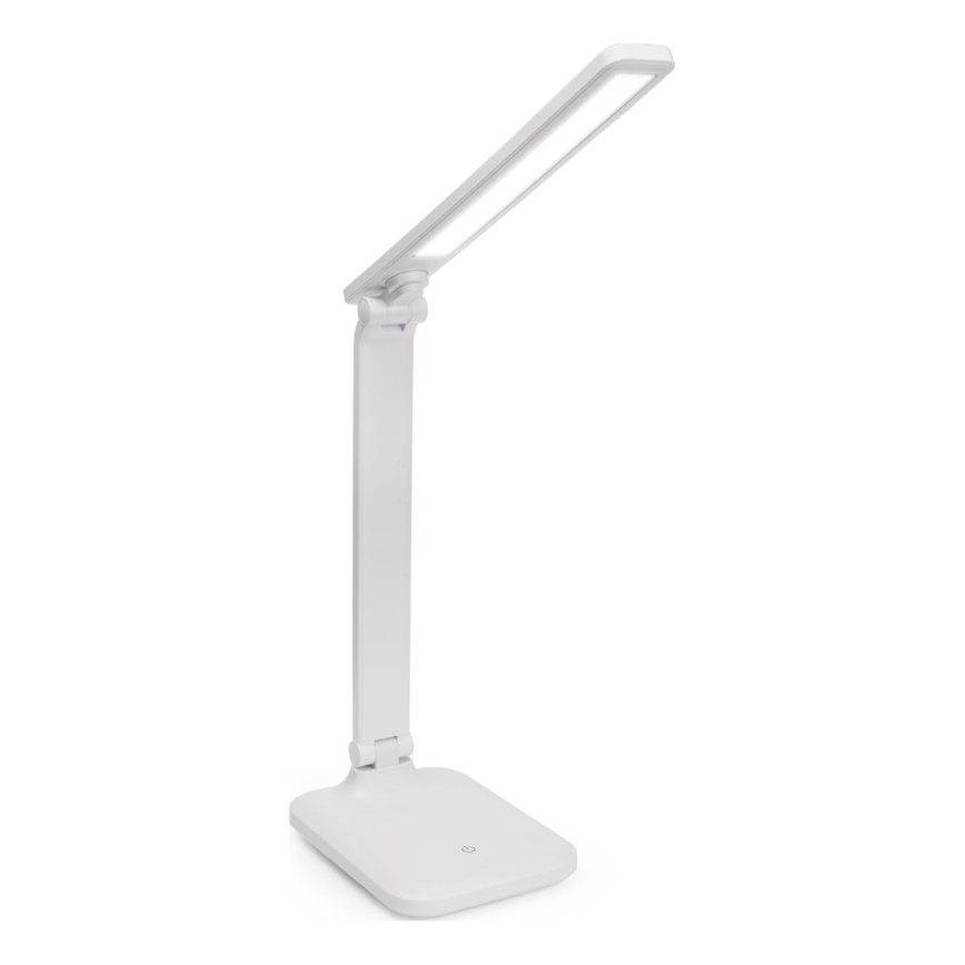 LED Aptumšojama skārienvadāma galda lampa ar ar bezvadu uzlādi un USB ports REMUS LED/5W/230V balta