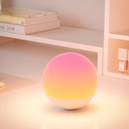LED Aptumšojama skārienvadāma galda lampa CANDY LED/5V 1200 mAh daudzkrāsaina
