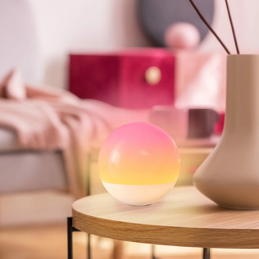 LED Aptumšojama skārienvadāma galda lampa CANDY LED/5V 1200 mAh daudzkrāsaina