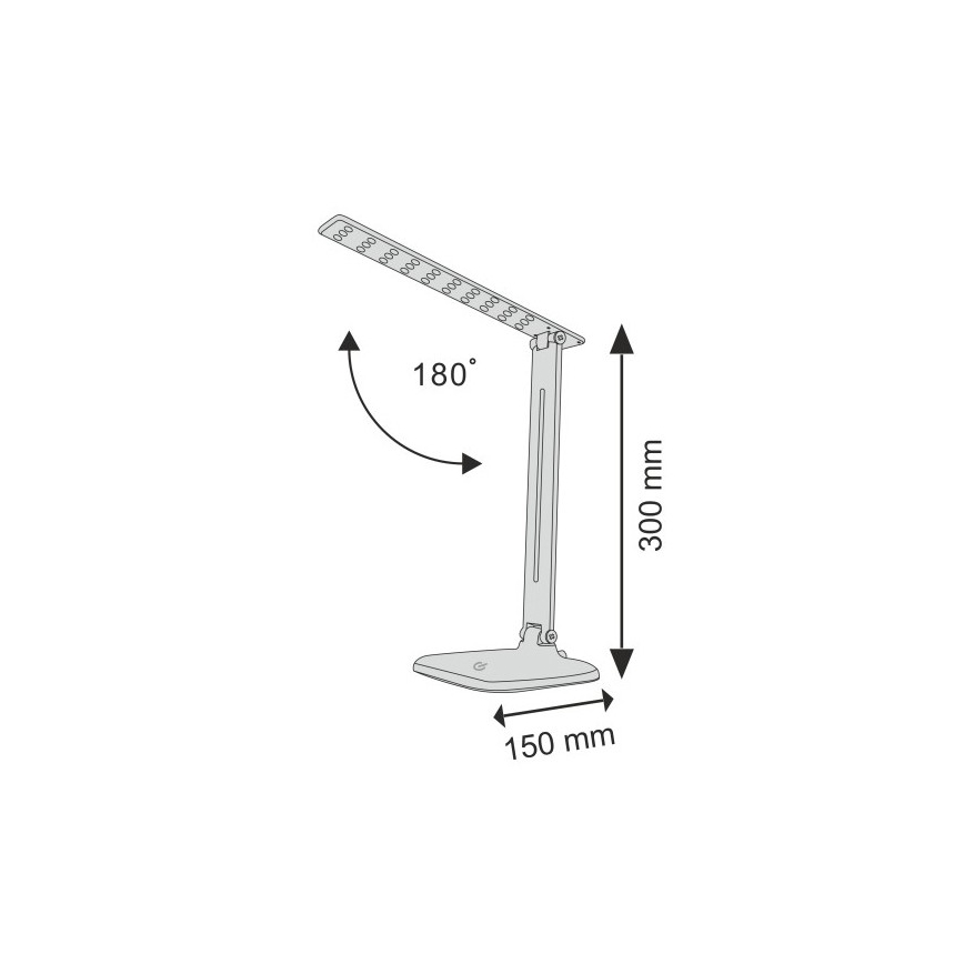 LED Aptumšojama skārienvadāma galda lampa JOWI LED/8W/230V melna