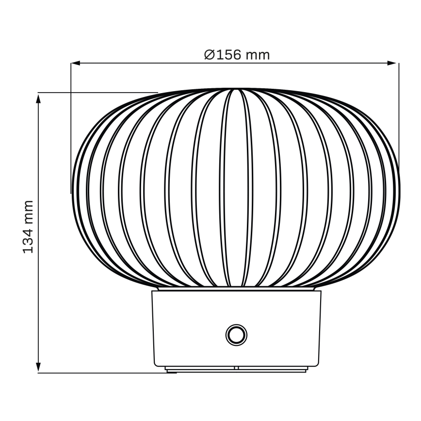 LED Aptumšojama skārienvadāma galda lampa LATTE LED/1,8W/5V USB 2000 mAh matēts hroms/balta