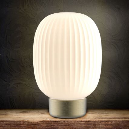 LED Aptumšojama skārienvadāma galda lampa LATTE LED/1,8W/5V USB 2000 mAh zelta/balta