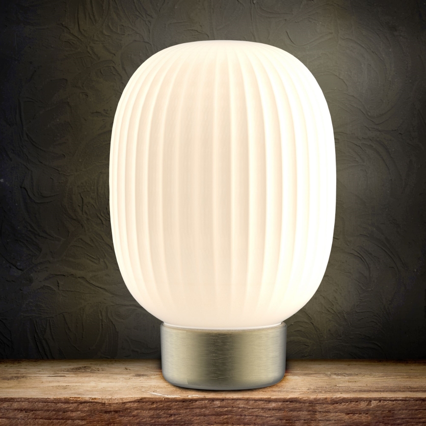 LED Aptumšojama skārienvadāma galda lampa LATTE LED/1,8W/5V USB 2000 mAh zelta/balta