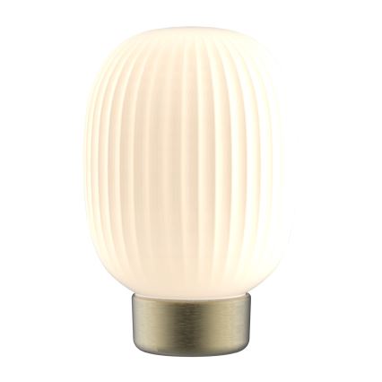 LED Aptumšojama skārienvadāma galda lampa LATTE LED/1,8W/5V USB 2000 mAh zelta/balta