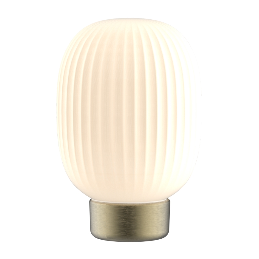 LED Aptumšojama skārienvadāma galda lampa LATTE LED/1,8W/5V USB 2000 mAh zelta/balta