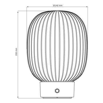 LED Aptumšojama skārienvadāma galda lampa LATTE LED/1,8W/5V USB 2000 mAh zelta/balta