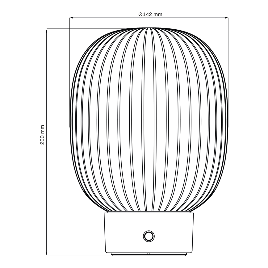LED Aptumšojama skārienvadāma galda lampa LATTE LED/1,8W/5V USB 2000 mAh zelta/balta