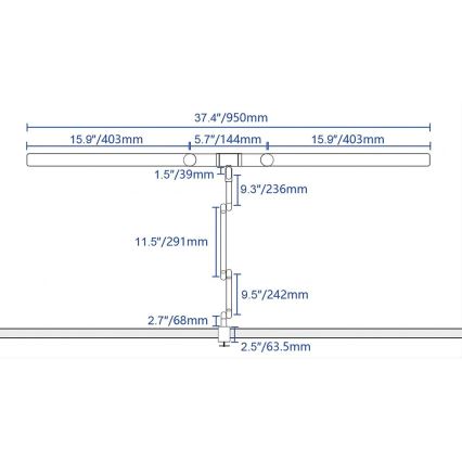 LED Aptumšojama skārienvadāma pielāgojama galda lampa POINTIQ LED/24W/230V 3000-6500K CRI 92 melna