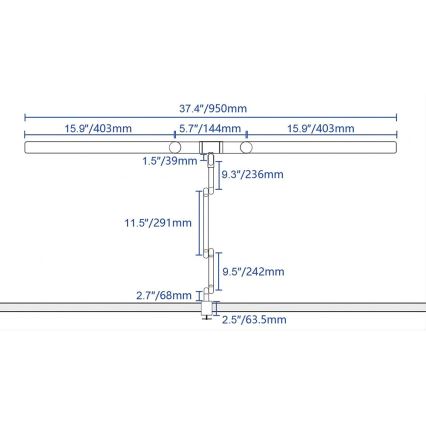 LED Aptumšojama skārienvadāma elastīga galda lampa LED/24W/230V 3000-6500K CRI 92 melna