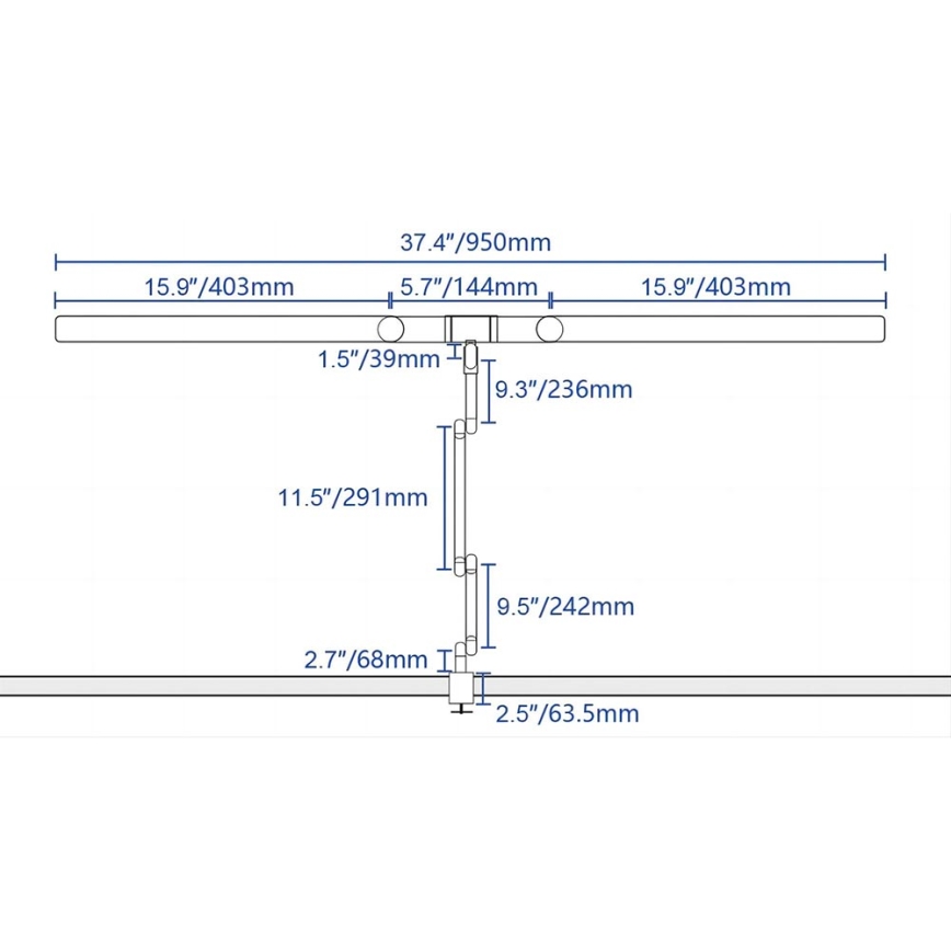 LED Aptumšojama skārienvadāma pielāgojama galda lampa POINTIQ LED/24W/230V 3000-6500K CRI 92 melna