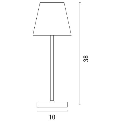 LED Aptumšojama skārienvadāma galda lampa LED/3,5W/5V 5200 mAh IP54 balta