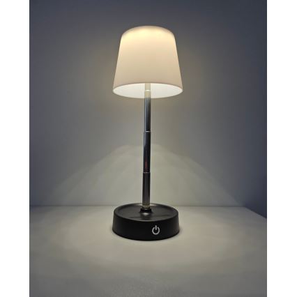 LED Aptumšojama skārienvadāma galda lampa LED/3W/5V USB 800 mAh balta