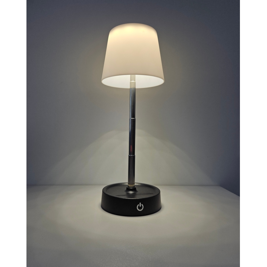 LED Aptumšojama skārienvadāma galda lampa LED/3W/5V USB 800 mAh balta