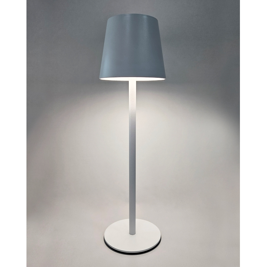 LED Aptumšojama skārienvadāma galda lampa LED/5W/5V USB 1200 mAh balta