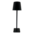 LED Aptumšojama skārienvadāma galda lampa LED/5W/5V USB 1200 mAh melna