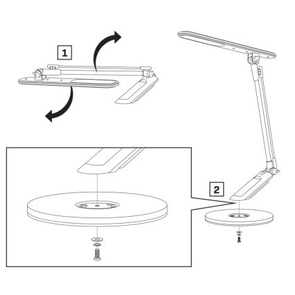 LED Aptumšojama skārienvadāma galda lampa OPTIMUM LED/7W/230V USB 3000/4000/6000K balta