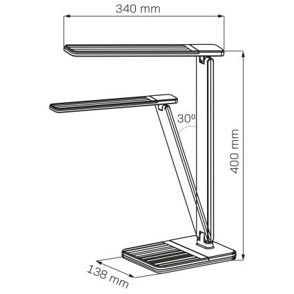 LED Aptumšojama skārienvadāma galda lampa PRESTIGE LED/12W/230V 2700/4000K/6500K melna