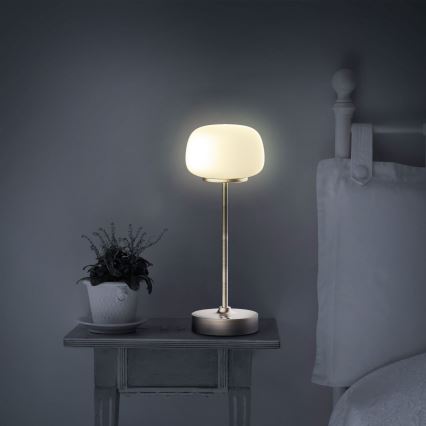LED Aptumšojama skārienvadāma galda lampa RIMINI LED/2W/5V USB 2000 mAh zelta/balta