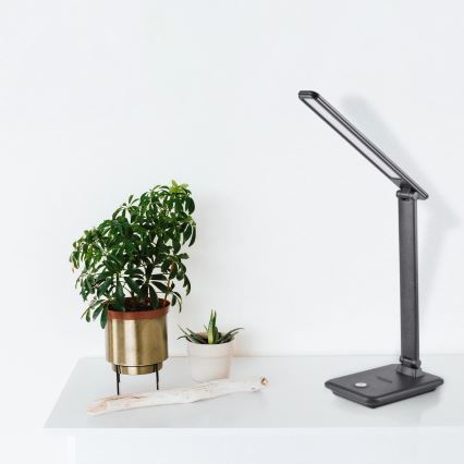 LED Aptumšojama skārienvadāma galda lampa VINTO LED/8W/230V melna