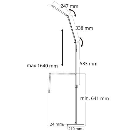 LED Aptumšojama skārienvadāma grīdas stāvlampa FERRARA LED/13W/230V 3000/4000/6000K balta